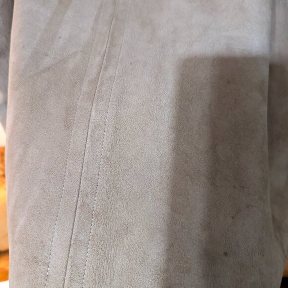 Sills by Bonnie Cashin Coat - Tan Suede with Buckles, Faux Fur sold as is - Picture 11 of 11